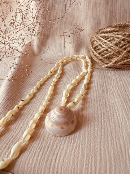 گردنبند صدف طبیعی