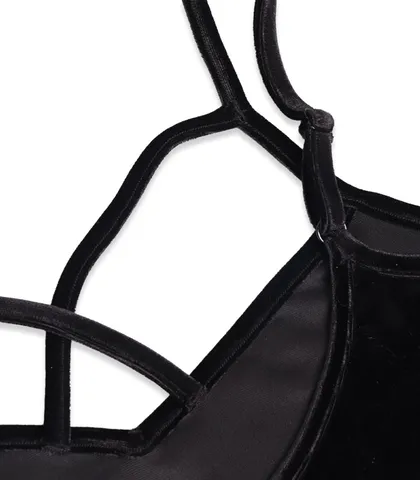 ست تاپ و شورتک مخمل Neev نیو کد 4605 مشکی Black