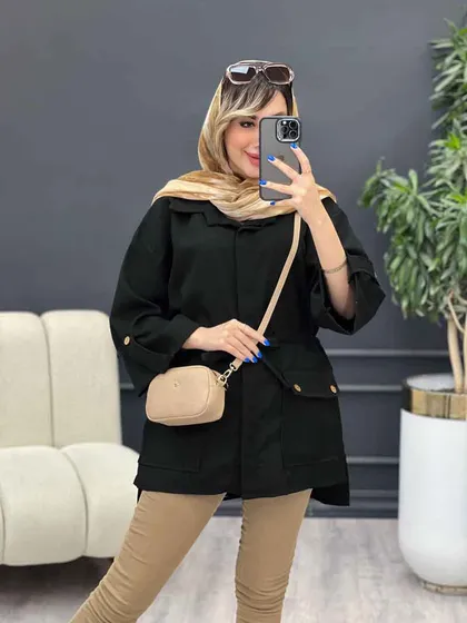مانتو کمر گت بغل چاک
