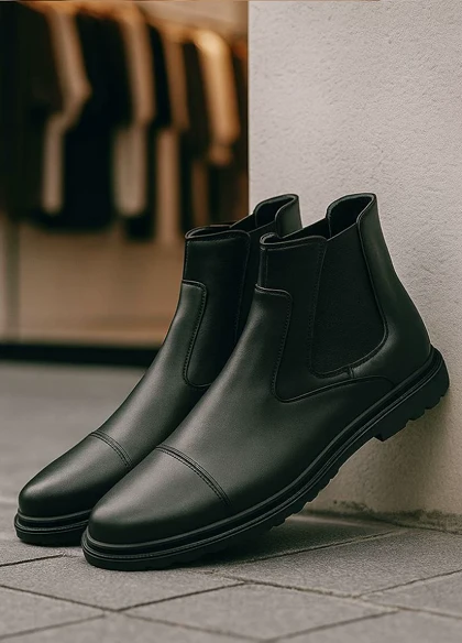 نیم بوت مردانه بغل کش مدل smith-مشکی