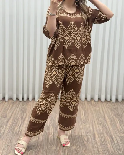 بلوز شلوار نخ آلمان R7587