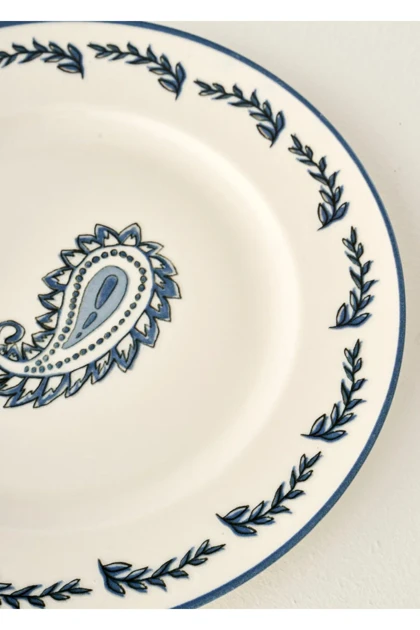 بشقاب کیک 6 تکه Bella Maison مدل Paisley چینی - آبی