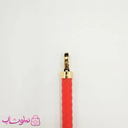 دستبند امگا رابر قرمز با قفل طلایی سایز لارج کیفیت مستر کد 1100