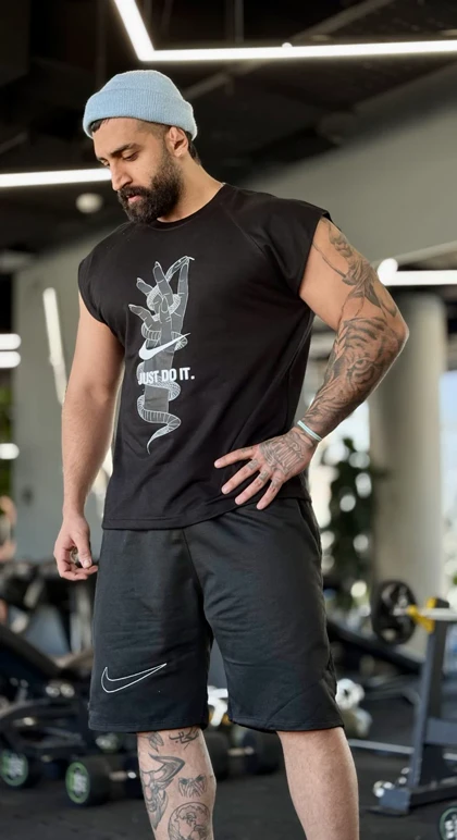 رکابی نایک حلقه‌ای وست مشکی nike