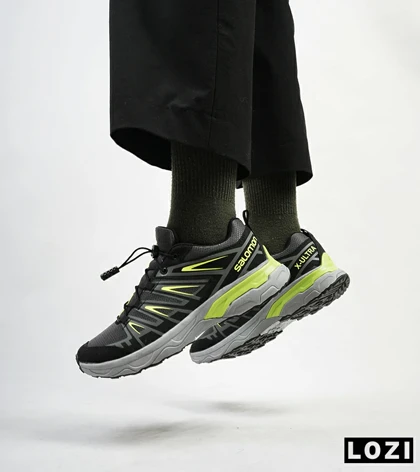 کفش کتانی مشکی سبز Salomon X ULTRA