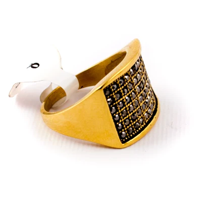 حلقه استیل طرح طلا RG-018