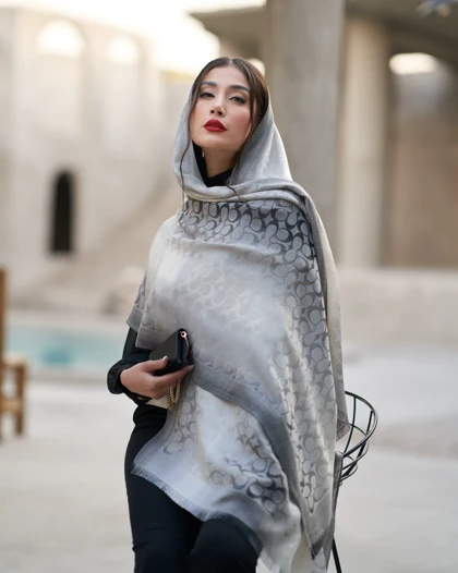 شال نخ ابریشم طیفی کوچ 20542