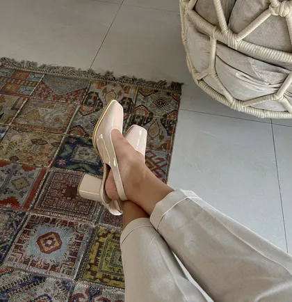 پاشنه‌بلند زنانه مدل کهربا پشت‌باز