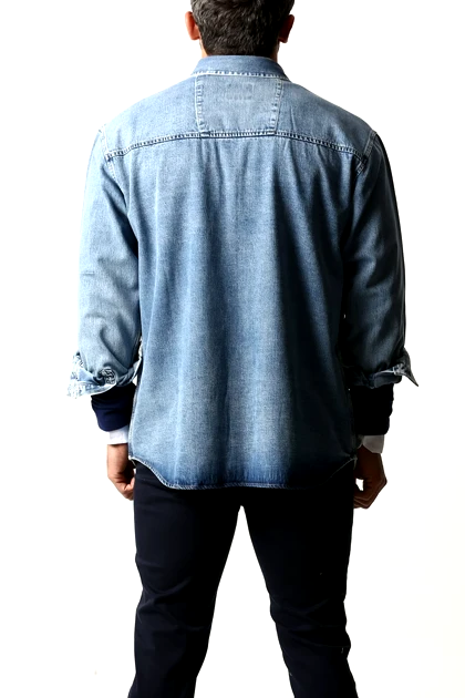 پیراهن برش‌دار جین مردانه