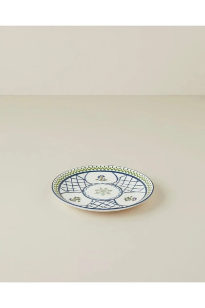 بشقاب کیک English Home مدل Talavera Garden پرسلان - سفید