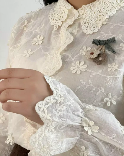 شومیز تمام خامه دوزی اور..جینال کد 5505