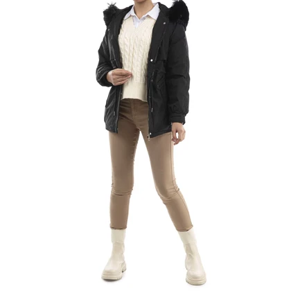 کاپشن کلاهدار زنانه - 7548618