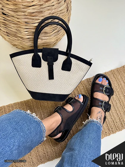 ست کیف تیام و صندل دوسگک توری لومانا - 2316