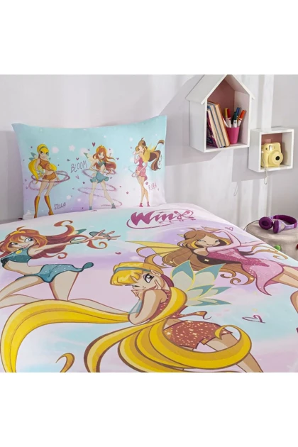 سرویس روتختی یک نفره Taç مدل Winx Magic پنبه - چندرنگ
