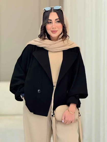 مانتو جیب نما سرشانه پاگن