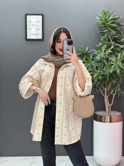 مانتو طرحدار سنتی تک جیب