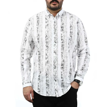 پیراهن آستین بلند طرح دار مردانه مدل 61014112