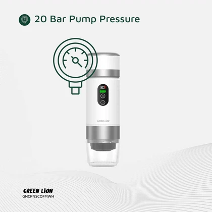 اسپرسو ساز شارژی قابل حمل 80 میلی‌لیتری گرین لاین Green Lion GL-CM04