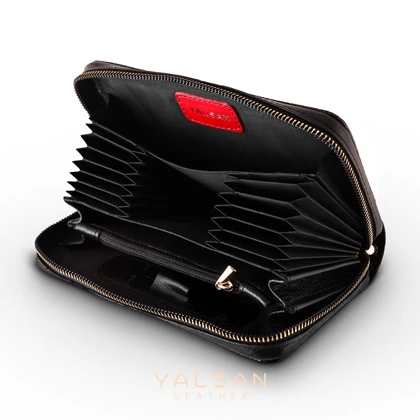 کیف پول زنانه چرم یلسان مدل غزال کد 051-MRV