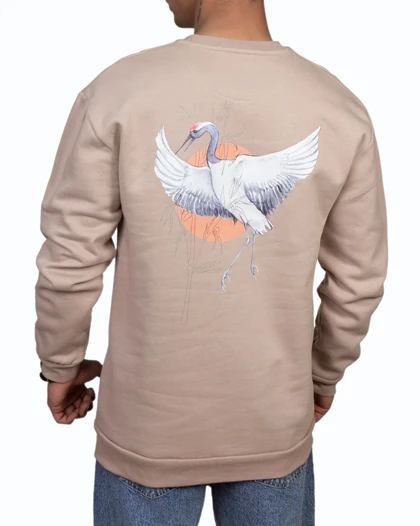 دورس مردانه سه نخ مدل ساده پشت چاپ پلیکان رنگ کرم کد 88251