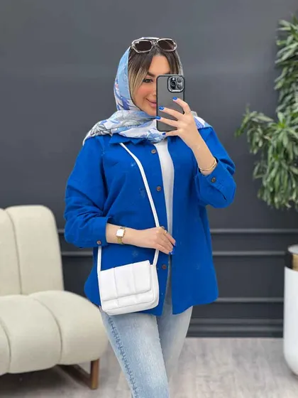 مانتو دو جیب زاپ‌دار دنیز