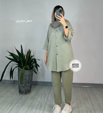 مانتو لینن صدف