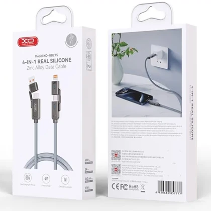 کابل شارژ چند سر ایکس او XO مدل NB275 توان 60 وات 1 متر