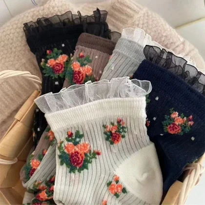 جوراب گل‌گلی وارداتی 1236