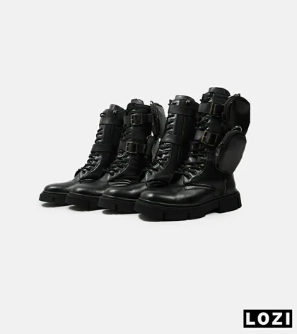 بوت مردانه بگ دار مشکی ZARA مدل 5010