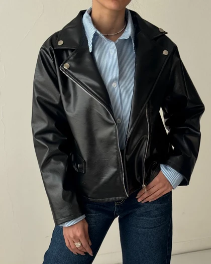 کت چرم جیب نما کد  100150