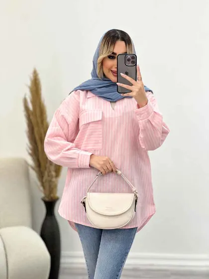 مانتو شومیزی راه راه