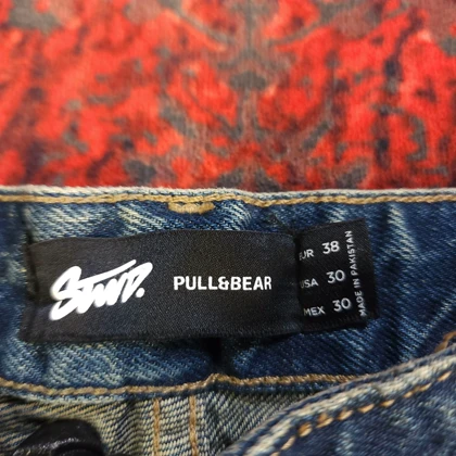 شلوار جین بالون فیت یونیسکس pull & bear کد 350 سایز 28