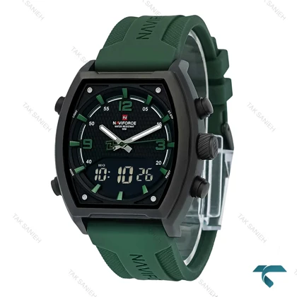 ساعت دوزمانه نیوی فورس NF9242 مردانه مشکی سبز NaviForce-7659-G