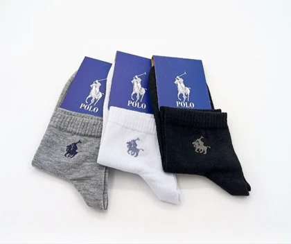 جوراب نیم ساق مردانه پولو پک 3 عددی