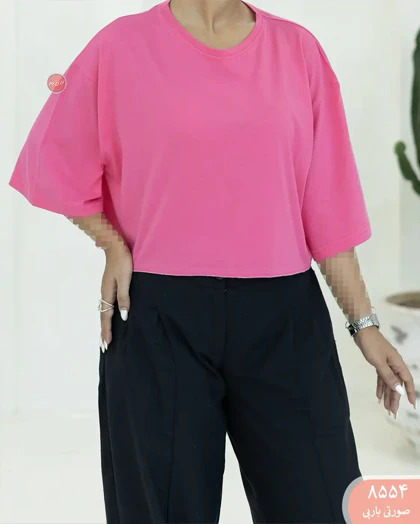 تیشرت کراپ باکسی 8554