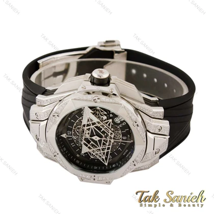 ساعت هابلوت کهکشانی مردانه سیلور نگین‌دار Hublot-4371-G