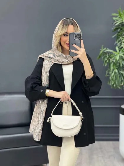 مانتو لینن سر آستین دکمه