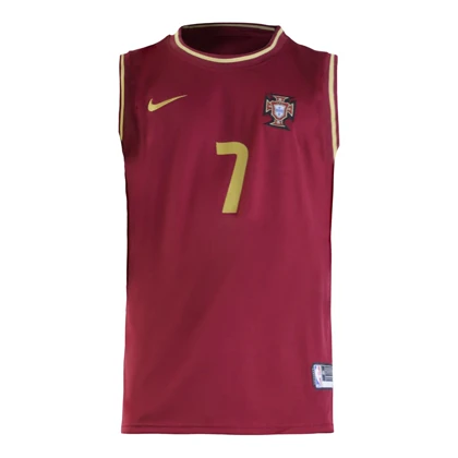 ست رکابی و شلوارک فوتبالی پرتغال مدل Nike-Dri Fit-4D0588 زرشکی