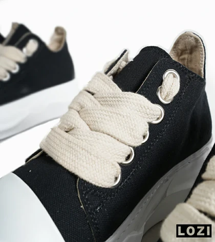 کفش کتانی مردانه مشکی سفید Rick Owens