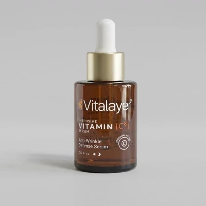 سرم صورت قطره چکانی ویتامین سی ویتالیر ضد چروک مناسب انواع پوست 30ml