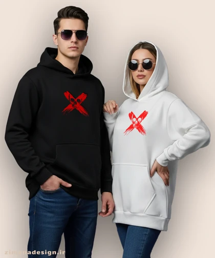 هودی مردانه و زنانه طرح اسکلت مرگ کد 930