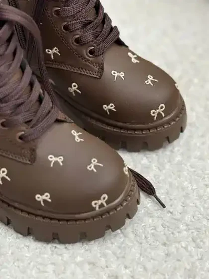 خرید پوتین بچه گانه پاپیونی شیک و مجلسی