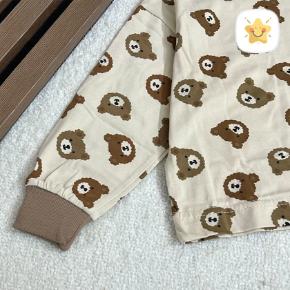 بلوز شلوار جنس پنبه خرسی (دختر و پسر) مناسب 1 تا 8 سال