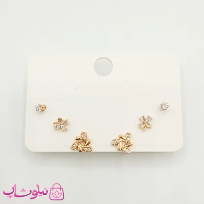 پک گوشواره دخترانه ژوپینگ مینیمال و نگین‌دار