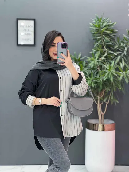 شومیز ترکیبی راه راه