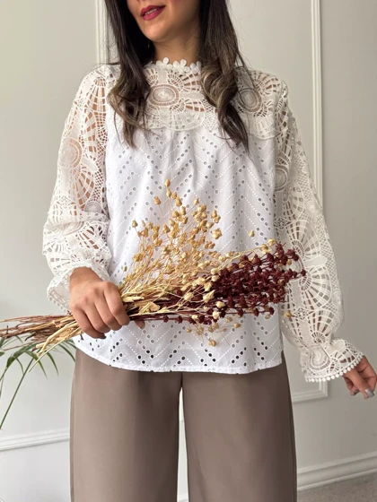 شومیز خامه دوزی گلسا