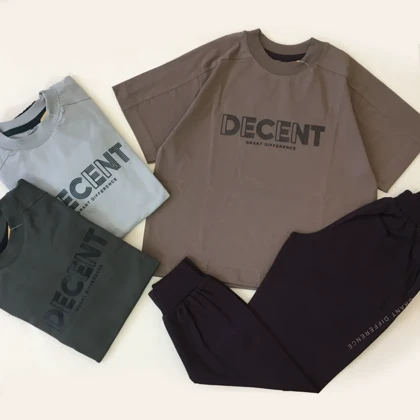 ست تیشرت شلوار پسرانه طرح Decent در 3 سایز