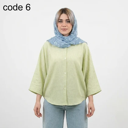 شومیز کیمونو لینن مدل فرزانه علیدسا