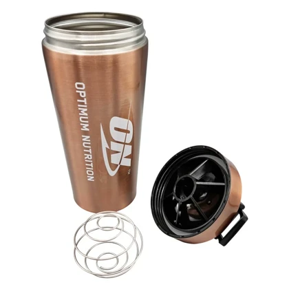 شیکر استیل ورزشی یک تیکه اوپتیموم نوتریشن مدل ON ظرفیت 0.74 لیتر