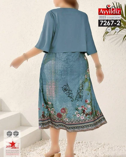 کت و سارافون مجلسی زنانه سایز بزرگ کد 7267